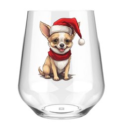 Stemless Wine Glass - dog (25)