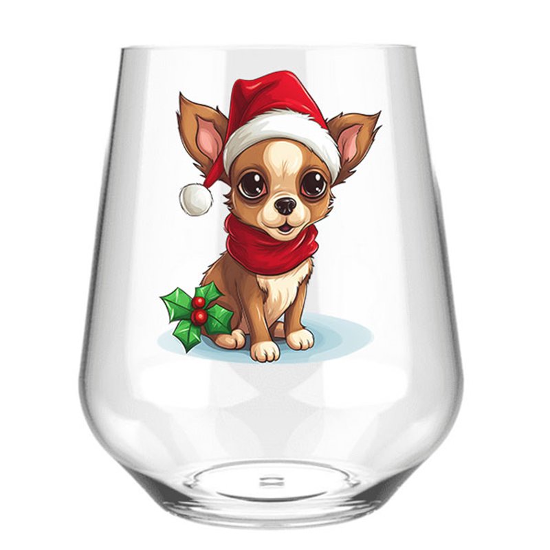 Stemless Wine Glass - dog (28)