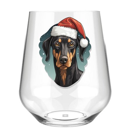 Stemless Wine Glass - dog (32)