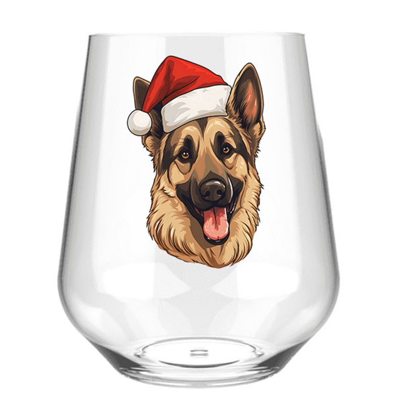 Stemless Wine Glass - dog (35)
