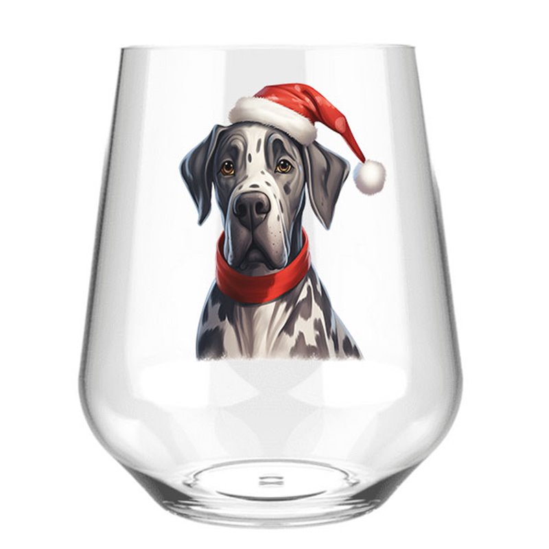 Stemless Wine Glass - dog (38)