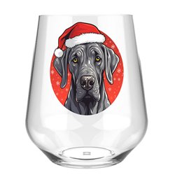 Stemless Wine Glass - dog (40)