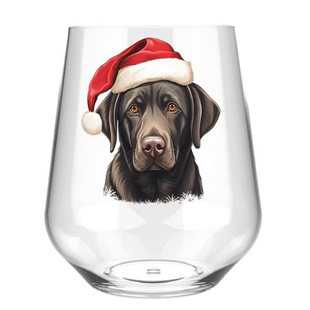 Stemless Wine Glass - dog (44)