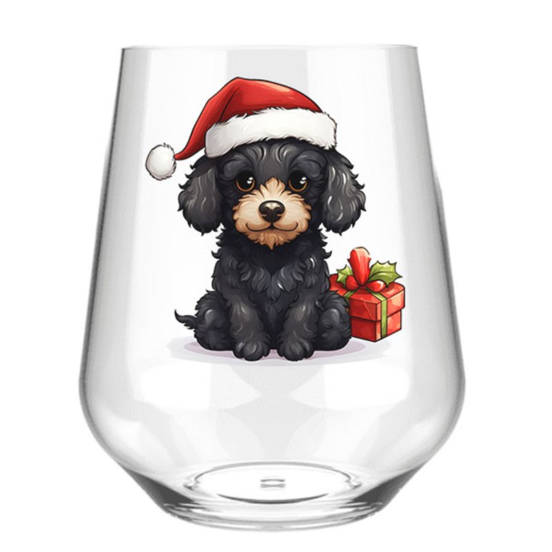 Stemless Wine Glass - dog (49)