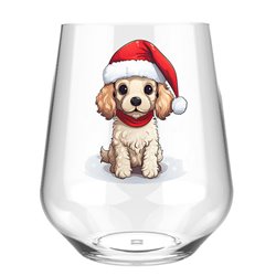 Stemless Wine Glass - dog (50)