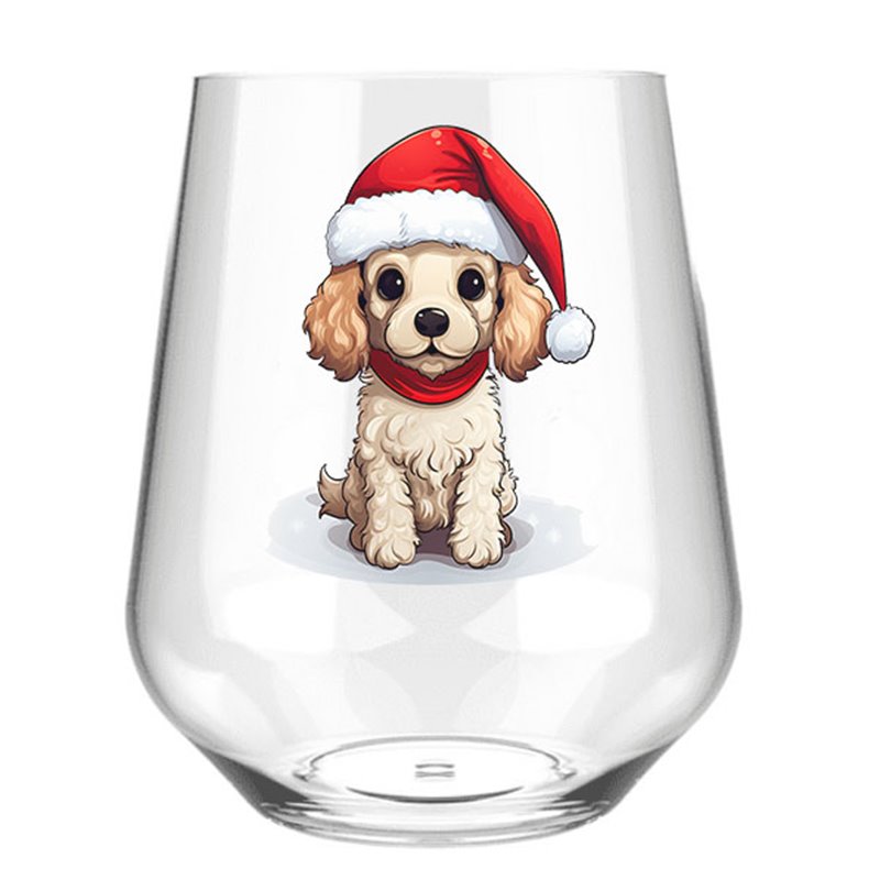 Stemless Wine Glass - dog (50)