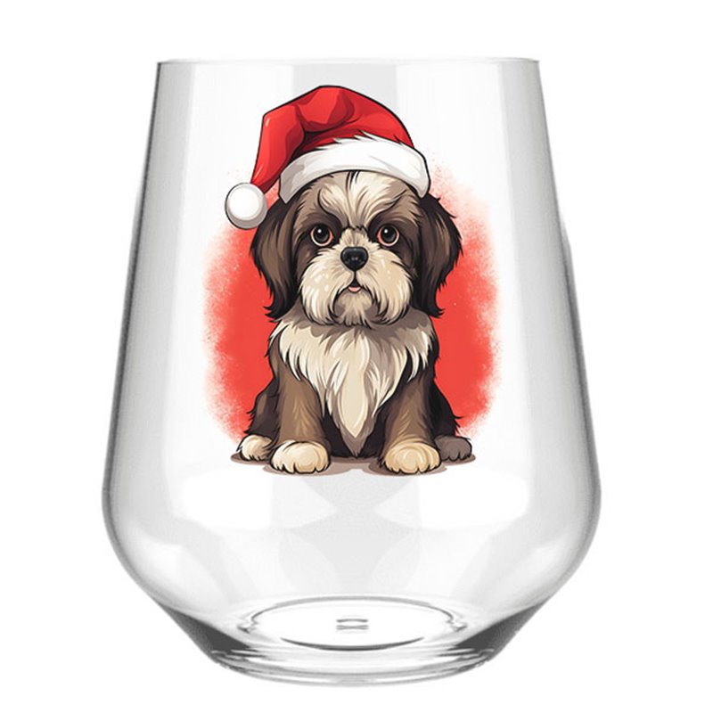 Stemless Wine Glass - dog (55)