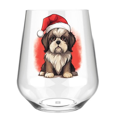Stemless Wine Glass - dog (55)