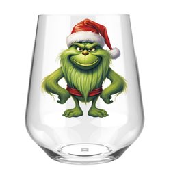 Stemless Wine Glass - grinch 1