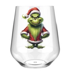 Stemless Wine Glass - grinch 2