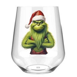 Stemless Wine Glass - grinch 3