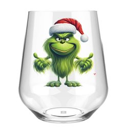Stemless Wine Glass - grinch 7