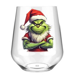 Stemless Wine Glass - grinch 9