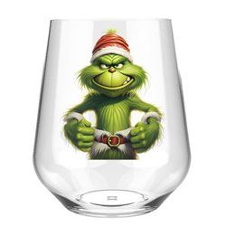 Stemless Wine Glass - grinch 10