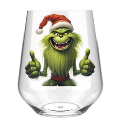 Stemless Wine Glass - grinch 11