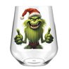 Stemless Wine Glass - grinch 11