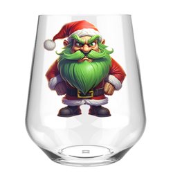 Stemless Wine Glass - grinch 12