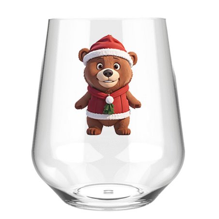 Stemless Wine Glass - Bear 7