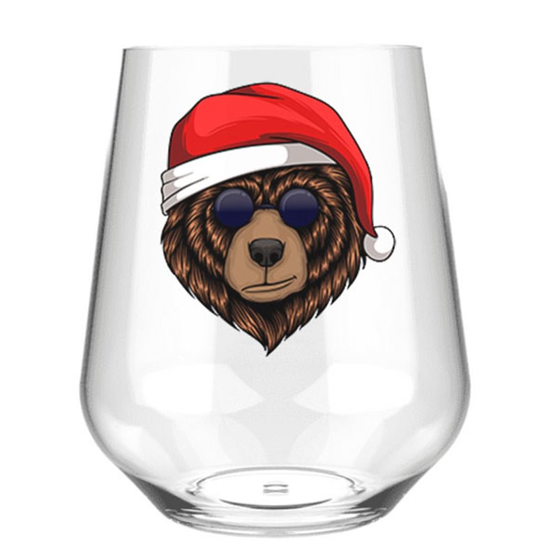 Stemless Wine Glass - Bear 9