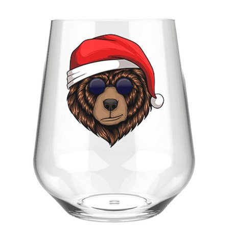 Stemless Wine Glass - Bear 9