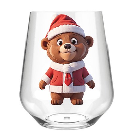 Stemless Wine Glass - Bear 16