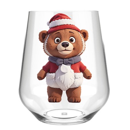 Stemless Wine Glass - Bear 17