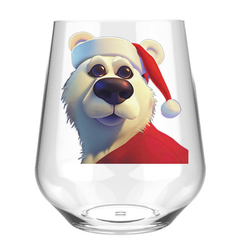 Stemless Wine Glass - Bear 25