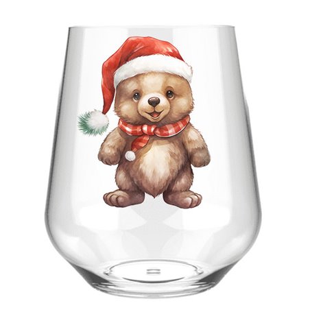 Stemless Wine Glass - Bear 26