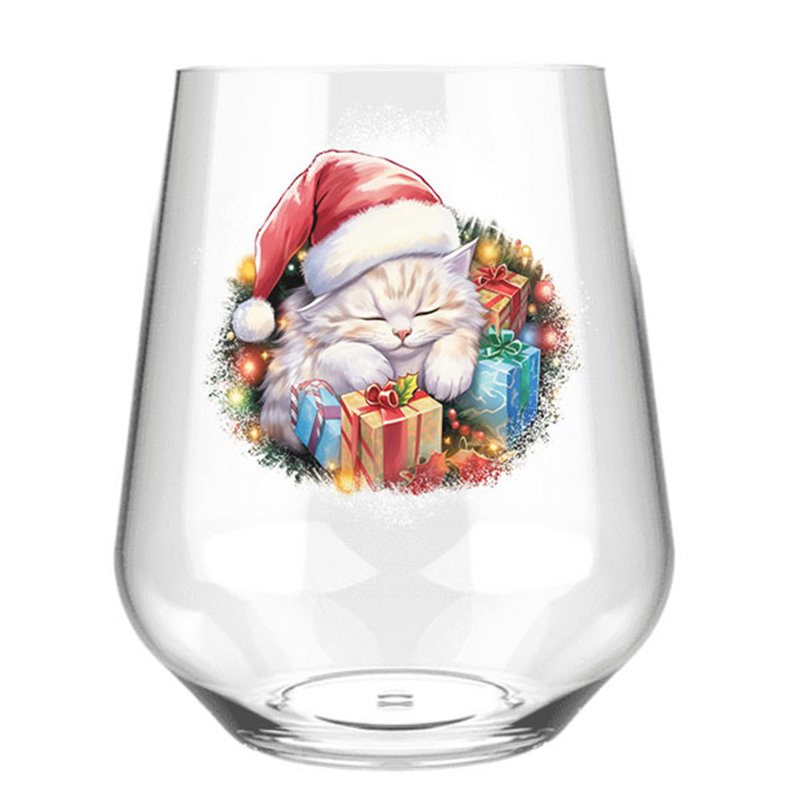 Stemless Wine Glass - cats (11)