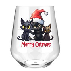 Stemless Wine Glass - cats (14)
