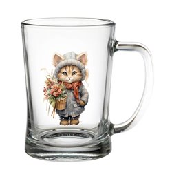 Glass Tankard - cat (1)