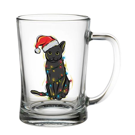 Glass Tankard - cat (7)