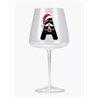 Modern Gin Glass - Alpha Black Letter Santa