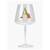 Modern Gin Glass - Alpha Gold Glitter Santa Bear
