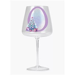 Modern Gin Glass - Alpha Purple Christmas Tree