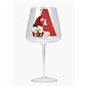 Modern Gin Glass - Red Glitter Santa Gnome