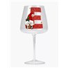 Modern Gin Glass - Red Glitter Santa Gnome