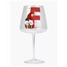 Modern Gin Glass - Red Glitter Santa Gnome