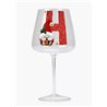 Modern Gin Glass - Red Glitter Santa Gnome