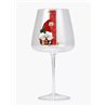 Modern Gin Glass - Red Glitter Santa Gnome