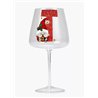 Modern Gin Glass - Red Glitter Santa Gnome