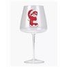 Modern Gin Glass - Red Santa Letter