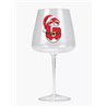 Modern Gin Glass - Red Santa Letter