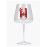 Modern Gin Glass - Red Santa Letter