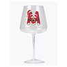 Modern Gin Glass - Red Santa Letter