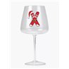 Modern Gin Glass - Red Santa Letter