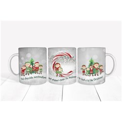 Christmas Mug -  candycane elf letter