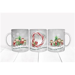 Christmas Mug -  candycane elf letter