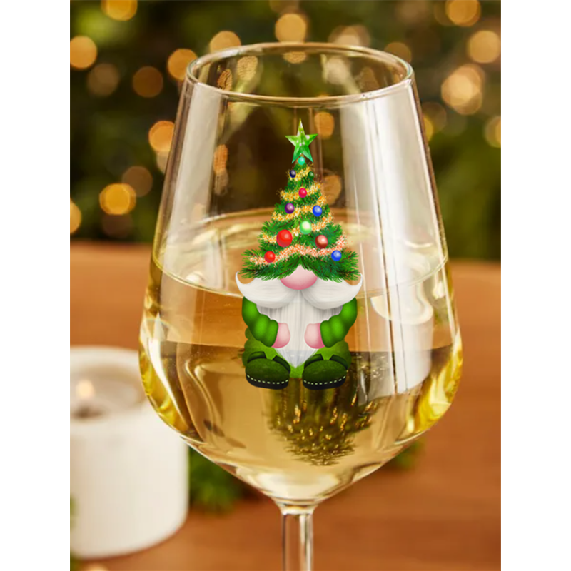 Wine Glass  Christmas Gnomes (34)