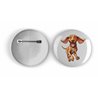 25mm Round Metal Badge - Jumping Dog 2
